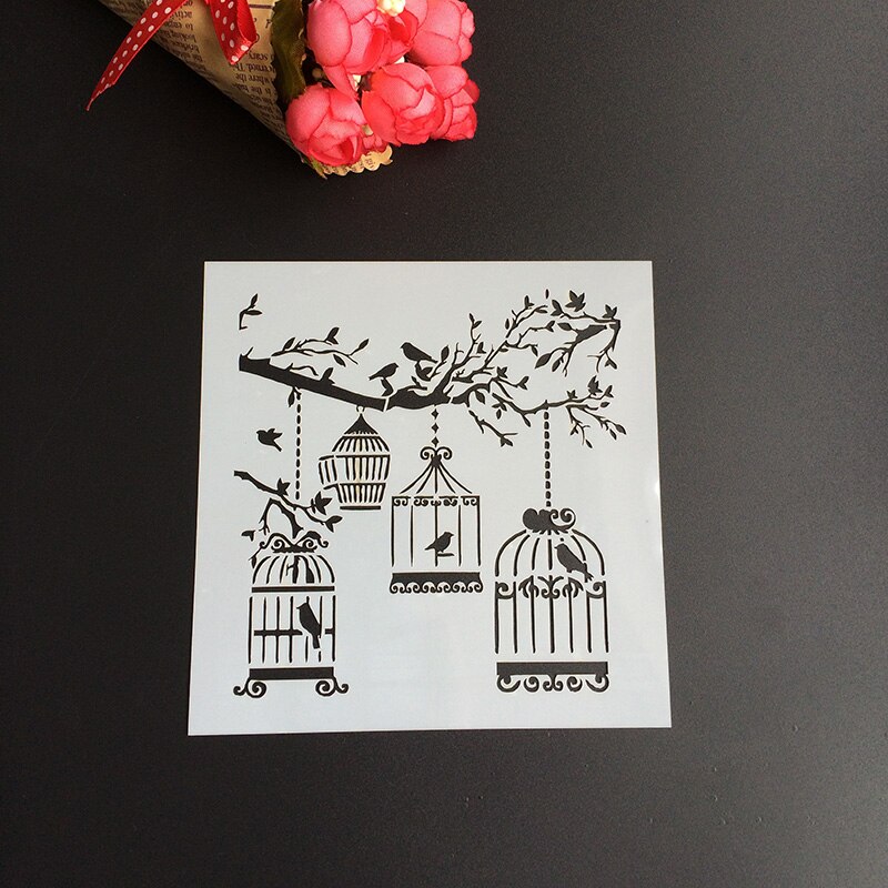 Azeeda 'Schafe & Lamm' Schablone, A6 (10.5x14.8cm) - Wiederverwendbare Bastelschablone Aus Mylar