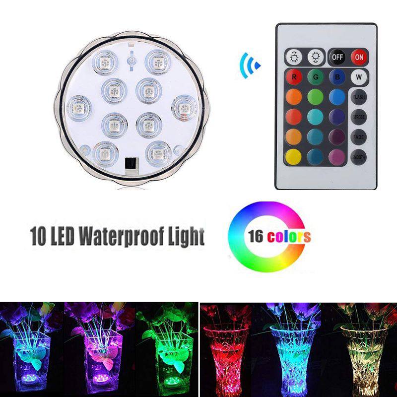 Aquarium Kleurrijke Verlichting Voor Decoratie Water Led Dompelpompen Onderwater Aquarium Licht Draadloze Dompelpompen Vijver Verlichting