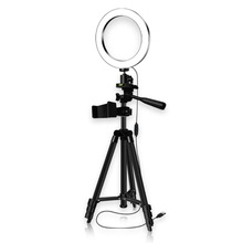 Tragbare Kamera Ring Licht Stativ Studio Zubehör Dimmbare LED Kamera Ring Licht Video Licht Halter Halterung mit Telefon Clip