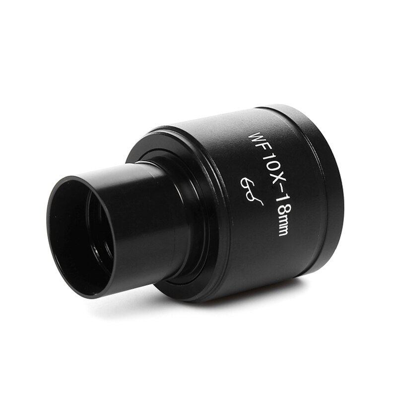 One Pair WF10X 18mm Microscope Wide Angle Eyepiece Wide Field Eyepiece Lens for Biological Microscope Mounting Diameter 23.2mm