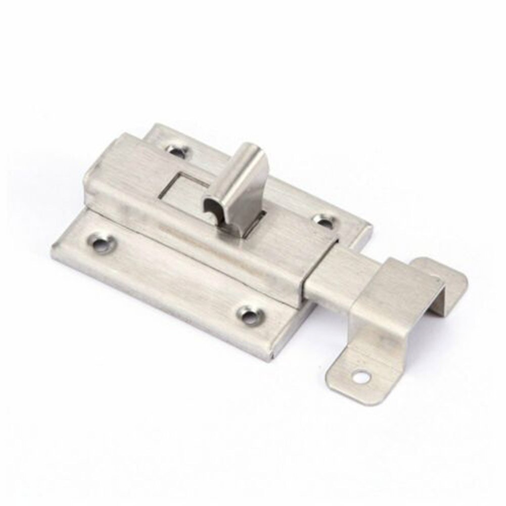 2pcs Stainless Steel Wood Door Lock Slide Bolt Hasp Drawer Gate Latch Security Sliding Lock For Furniture Bolts Garage Bedroom