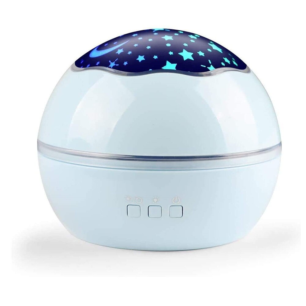 Ster Maan Ocean World Roterende Projector Nachtlampje Led Sterrenhemel Bal Projectie Lamp Voor Baby Slapen Kid Slaapkamer: Blue