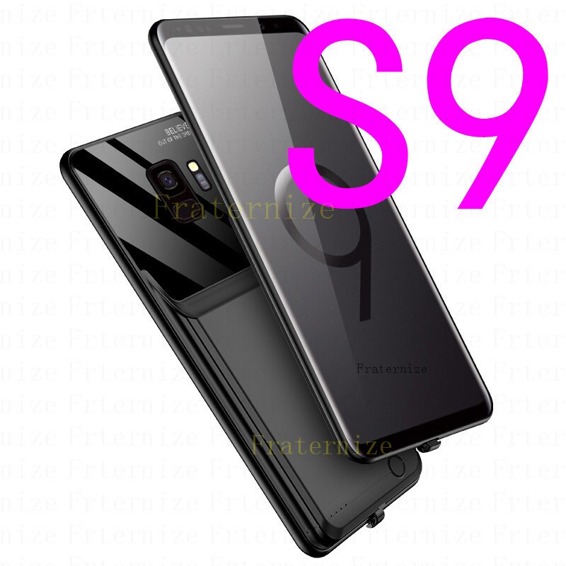 5200 mah Slanke batterij case Voor Samsung Galaxy S9 Plus Siliconen shockproof Oplaadbare power bank Opladen Cover Voor Samsung S9: S9-Black