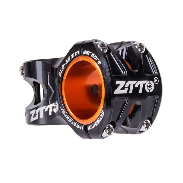 ZTTO MTB Attacco Manubrio CNC IN Lega di ALLUMINIO ad Alta Resistenza Leggero 0 gradi Aumento DH AM Enduro Per 35mm / 31.8 millimetri Manubrio Della Bici: 50mm Black