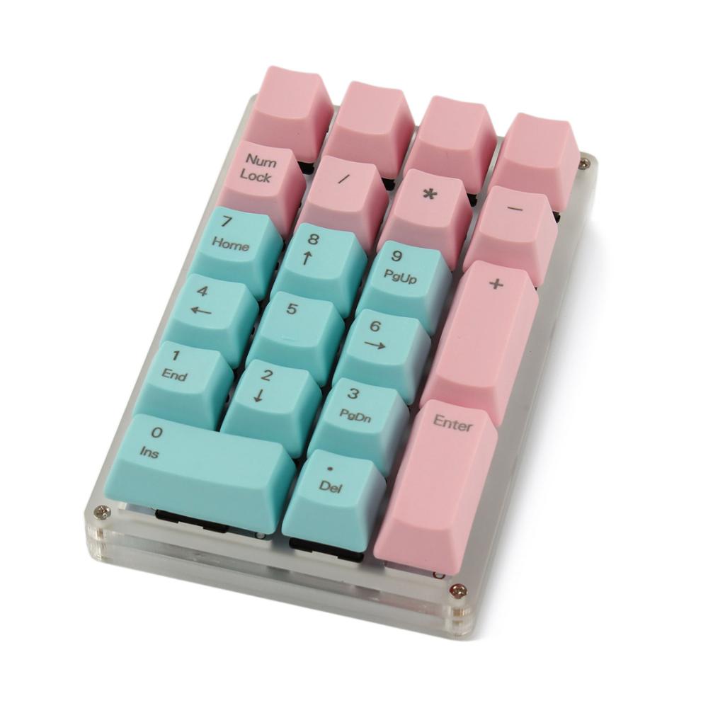 21 Key YMDK Side-printed Blank Top-printed Thick PBT ABS Keycap For MX Switches Mechanical Keyboard Numpad (ONLY KEYCAP): Miami / Top printed