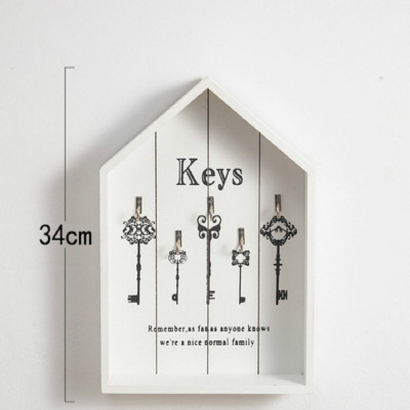 Cajas de madera de estilo nórdico para colgar llaves en la pared artículos diversos estante para organización de la sala de estar decoración de la pared del hogar: 7