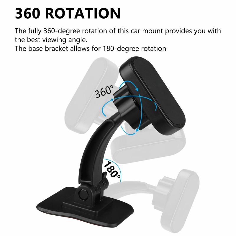 360° Rotation Car Magnetic Phone Holder Dashboard Mount Stand For Cell Phone Car Smart Phone Charger Holder For Iphone 8 HUAWEI