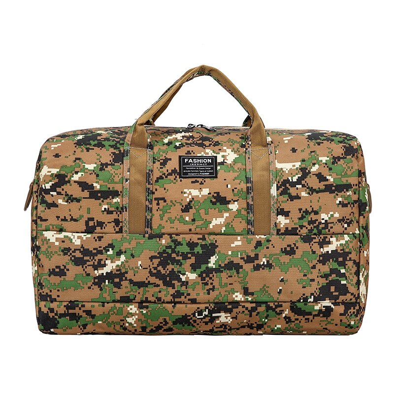 Sac de voyage à main grand Volume | Sac de Camouflage, sac de sport rétro: Camouflage Green