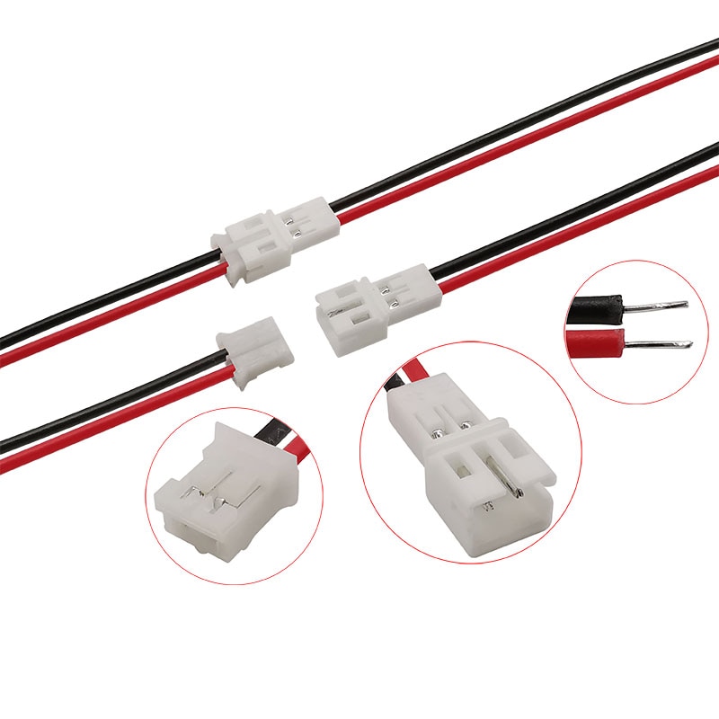 20CM JST PH 2.0 2.0mm Pitch 2 Pin Male Female Cable Connector Micro JST PH 2P Plug Jack Socket Terminals Wire Cables Connectors