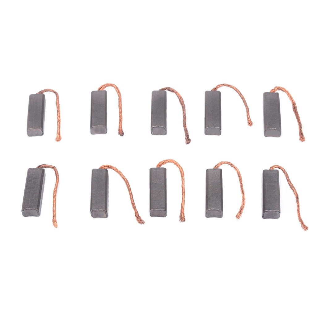 10 pcs Geleidende Koper Koolborstels Wire Leads 4.5*6.5*20mm voor Generator Generic Elektrische Motor Duurzaam mini Carbon Borstel