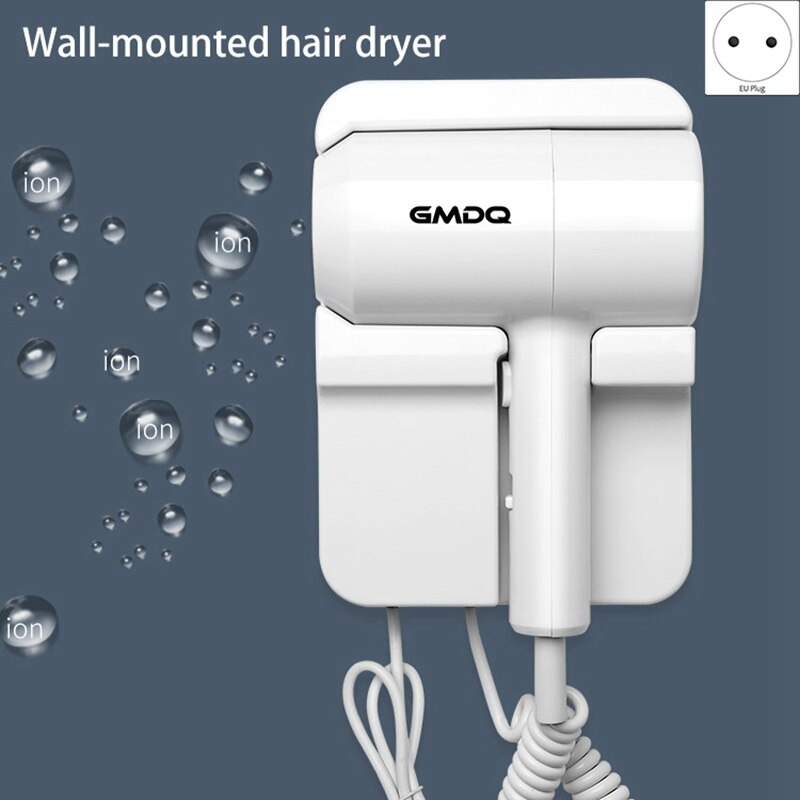 GMDQ – sèche-cheveux électrique mural, souffleur à ions négatifs avec support USB, pour salle de bain, hôtel