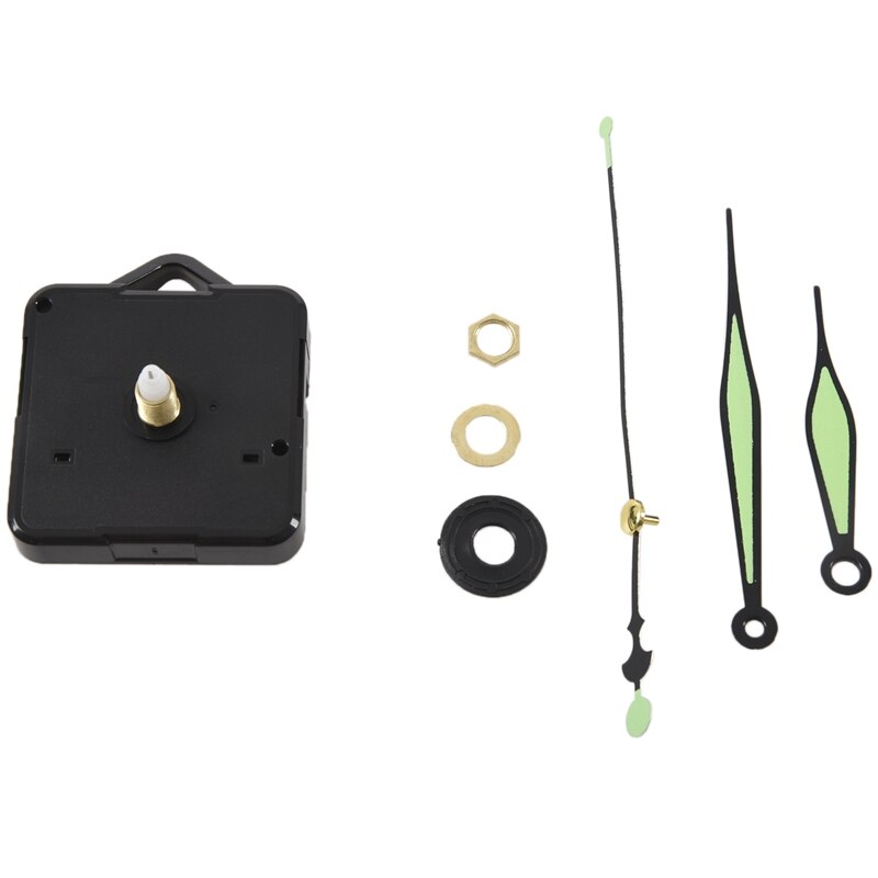 Quartz Clock Movement Mechanism DIY Repair Parts + Luminous Hands