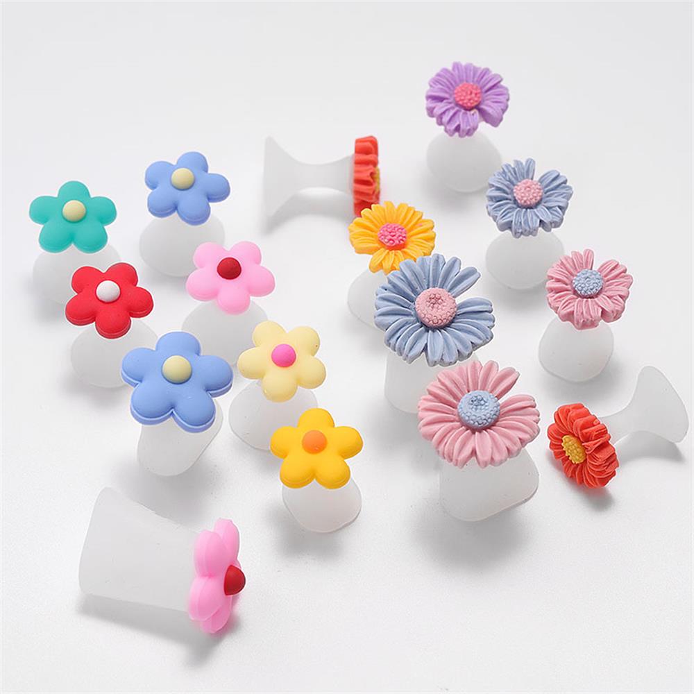 8Pcs Soft Silicone Toe Separator Daisy Flower Pearls Foot Divider Form Salon Manicure Pedicure Nail Art Tools Foot Care