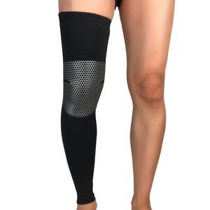 Jambières Protection De Sport Non-Slip Vélo Basket-Ball Jambe Manches En Nid D'abeille: Silver / XL