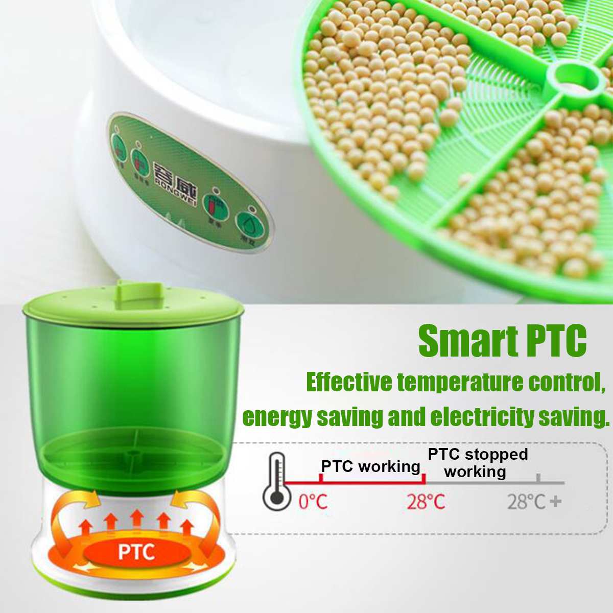 Large Capacity Household Automatic Bean Sprout Machine 3 Layer Sprouter Machine DIY Bean Sprouts Growing Machine 240V