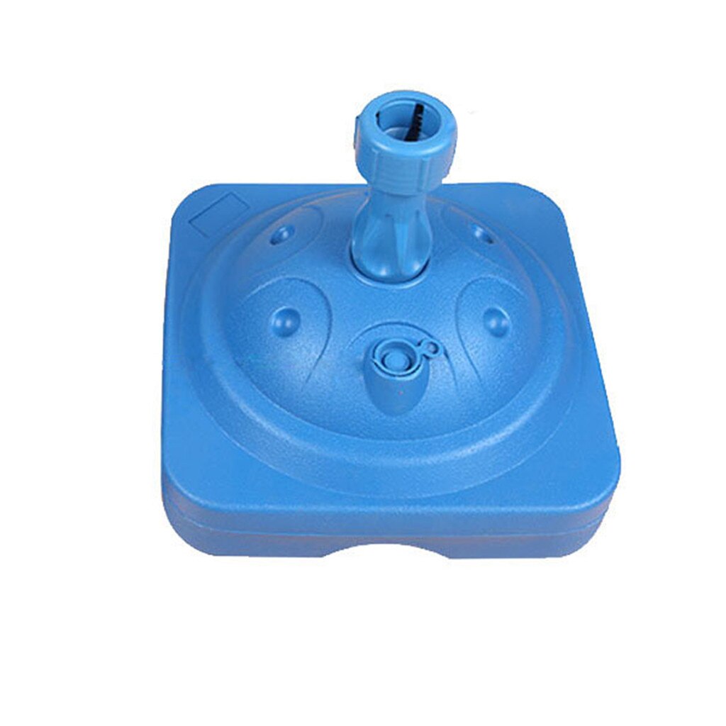 Portable Durable Outdoor Parasol Garden Umbrella Base Stand Round Patio Garden Beach Patio Umbrella Holder Sun Shelter Accessory: Blue Color