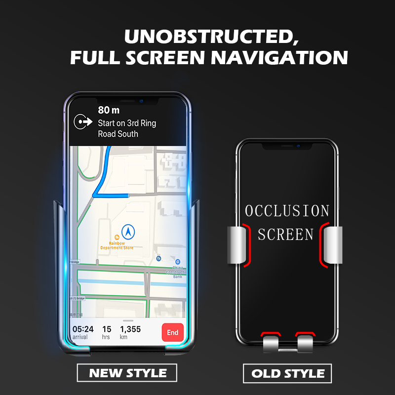 Luchtrooster telefoon autohouder dashboard telefoonstandaard montage automatische vergrendeling universele autobeugel ondersteuning voor iphone samsung xiaomi
