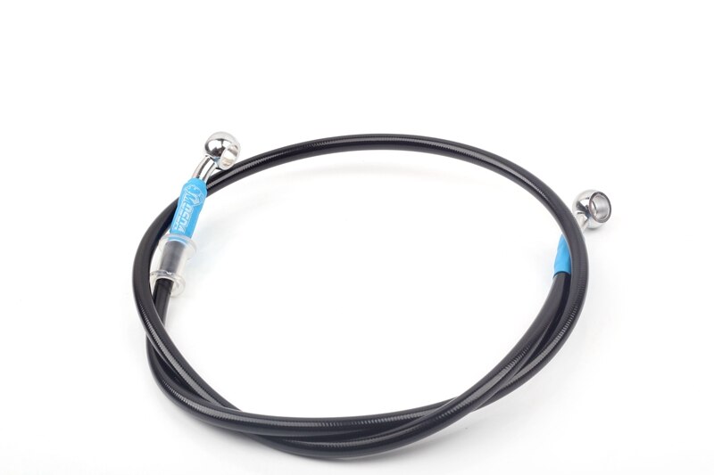 MOSDA Universal 400mm - 2200mm Motorcycle Hydraulic Brake Hose Line Cable 28 degrees 10mm Banjo Pipe Line Braided oil hose: black 110cm