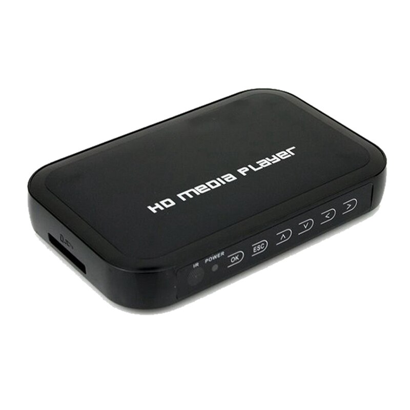 1080P Multimedia Player Full HD Media Player AV VGA HDMI Interface Multi-Language Multi-Function Video Player: Black