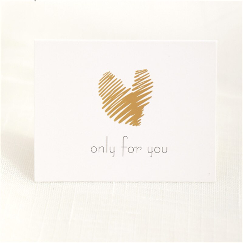 Rectangle "Thank you "card Small message card Writable card decoration card Folding card greeting card envelope: F