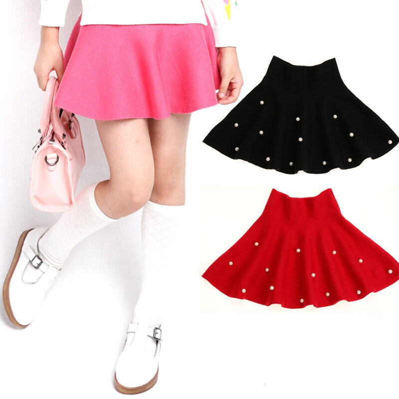 Tutu Rok Meisjes Gebreide Rokken A-lijn Rok Meisje Katoenen Gebreide Kids Outfit Kinderen Mini Rokken Waarschuwde Voor Lente Herfst