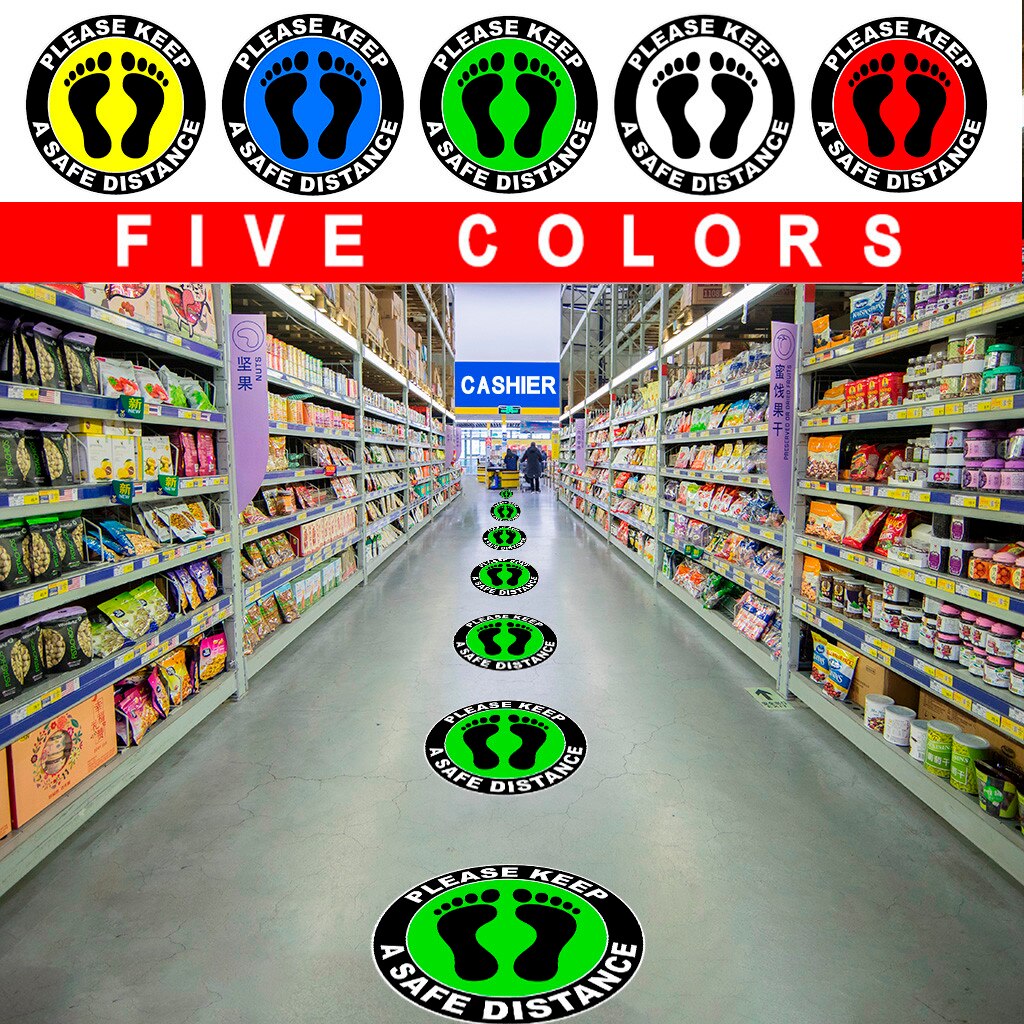 Please Keep Wait Here Stand Here Keep 6ft in Between Distance Marker Floor Sticker Mall Public wallpaper Reminder #20