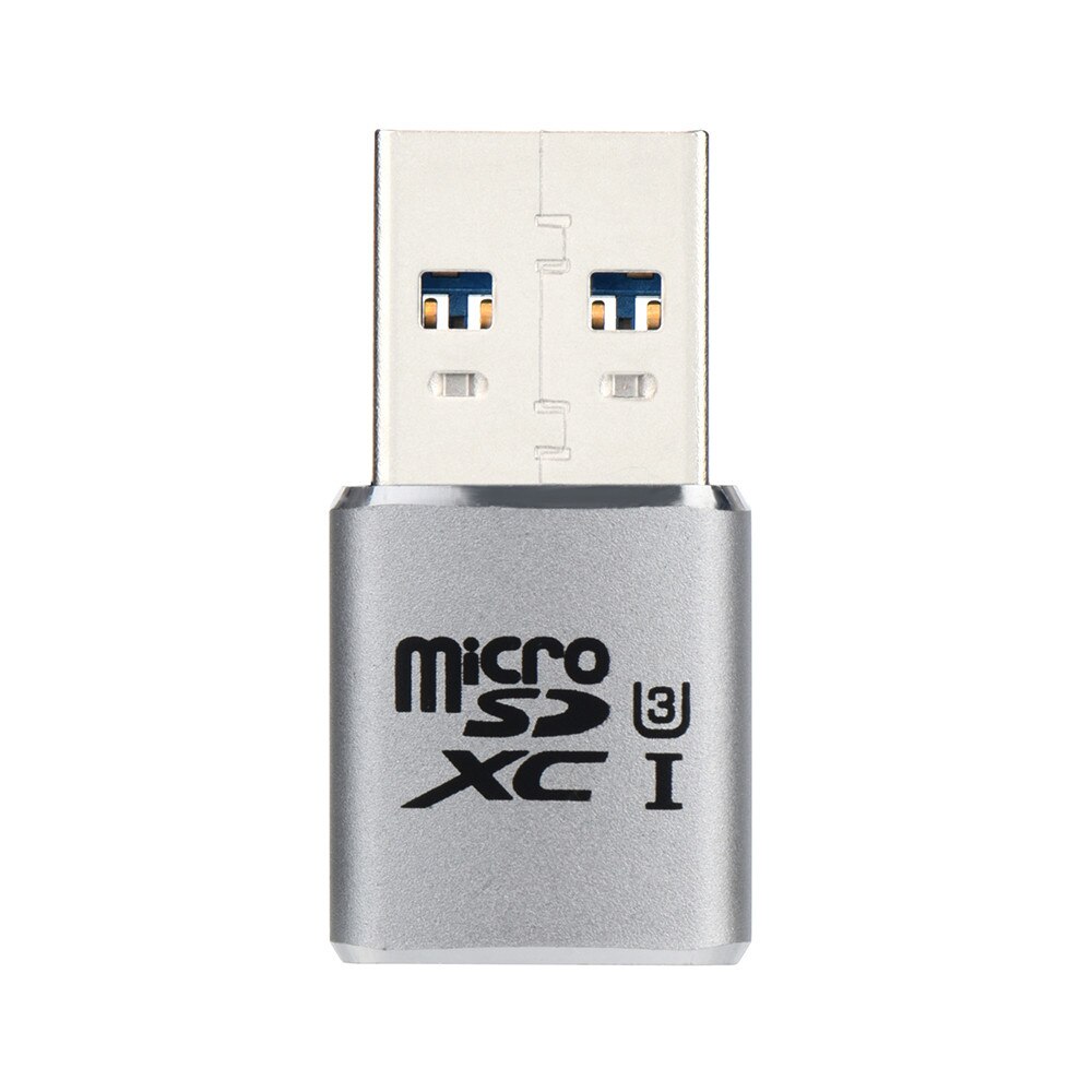 USB 3.0 MICRO SD High-speed Card Reader Aluminum Alloy USB 3.0 Mini Card Reader/MICRO SD/SDXC Aluminum TF Card Reader 20#23: SL