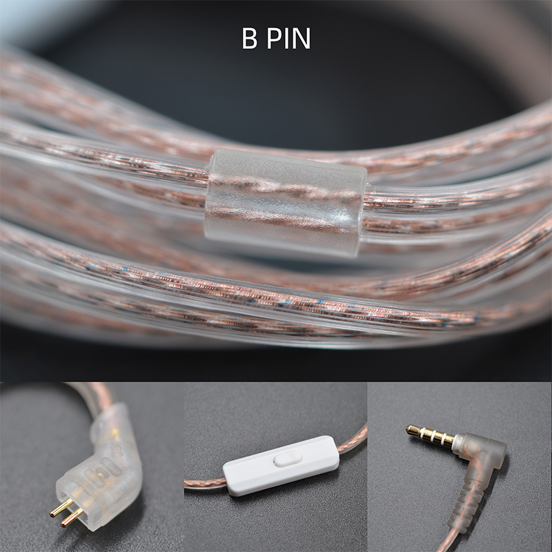 KZ Headphone Cord High-Purity Copper Cube Mixed Upgrade Cable Earphone Wire Original Replacement EDX Pro/ZS10 Pro X Headset Wire