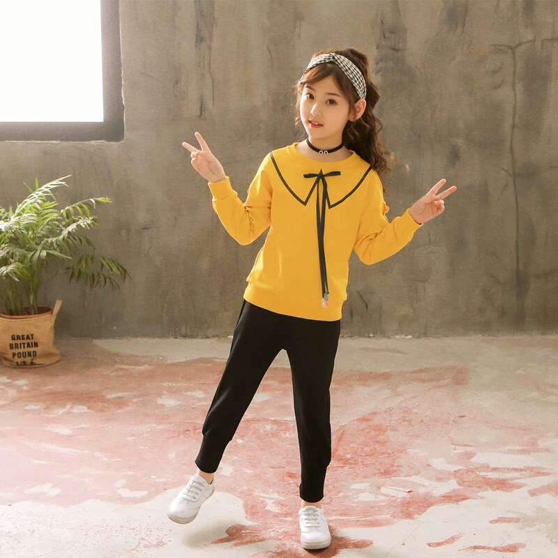 mädchen Kleidung Sets Kinder Langarm Shirts + Hosen Anzüge Herbst Winter Kinder Baby Mädchen Kleidung 5 6 7 8 9 10 12 jahre