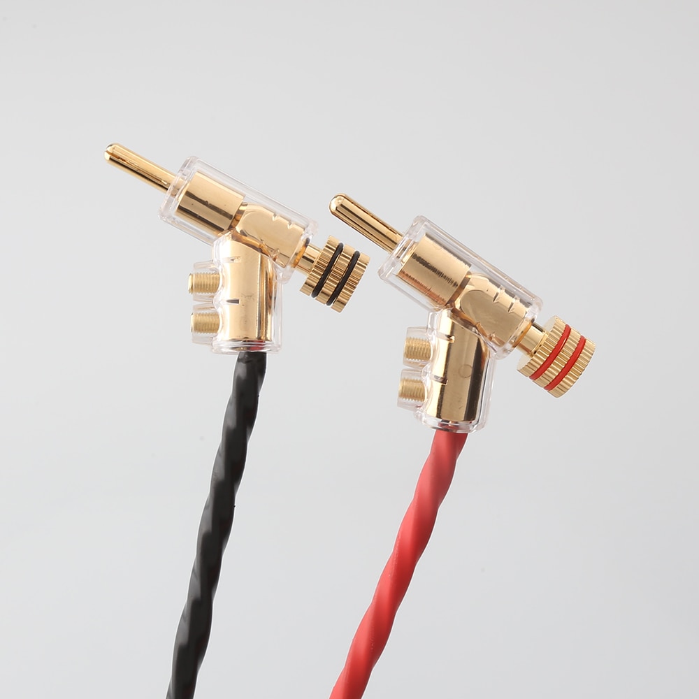 Banană cu blocare de înaltă performanță 45 grade 24k conectori banane audio placați cu aur