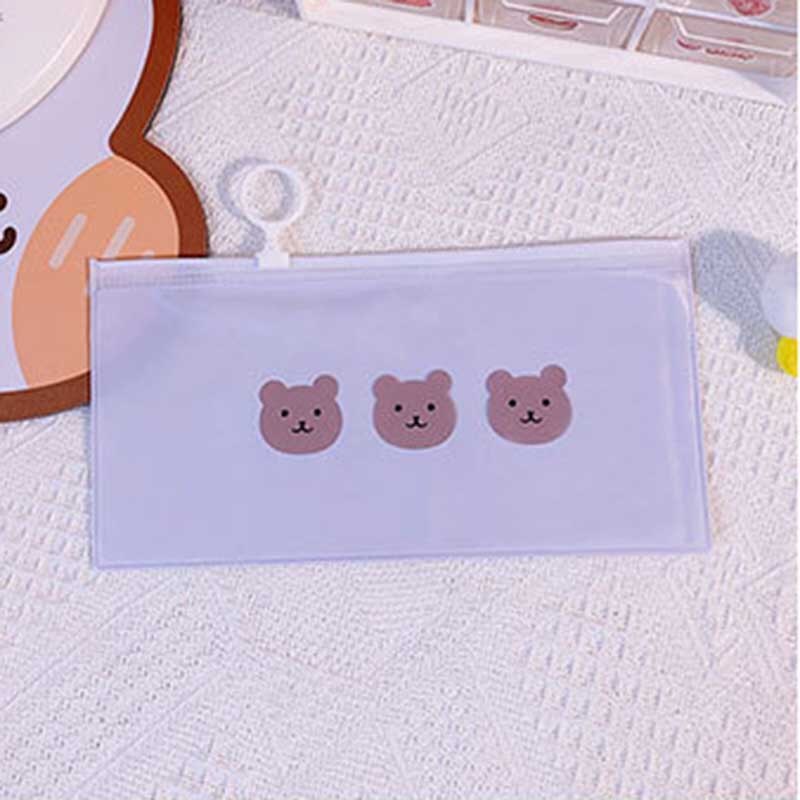 Gli Orsi carino Trasparente Sacchetto di Lavaggio Cosmetico del PVC di Modo di Borsa Da Toilette di Viaggio Dell'organizzatore di Caso di Trucco Del Sacchetto Bellezza Necessario Bagno Make Up box: 14