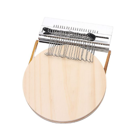 Petit métier à tisser en bois de type Speedweve, outil de tissage, métier à tisser de réparation amusant, métal, bricolage, outils textiles, machine à repriser, réparation de jeans, vêtements: kaki foncé