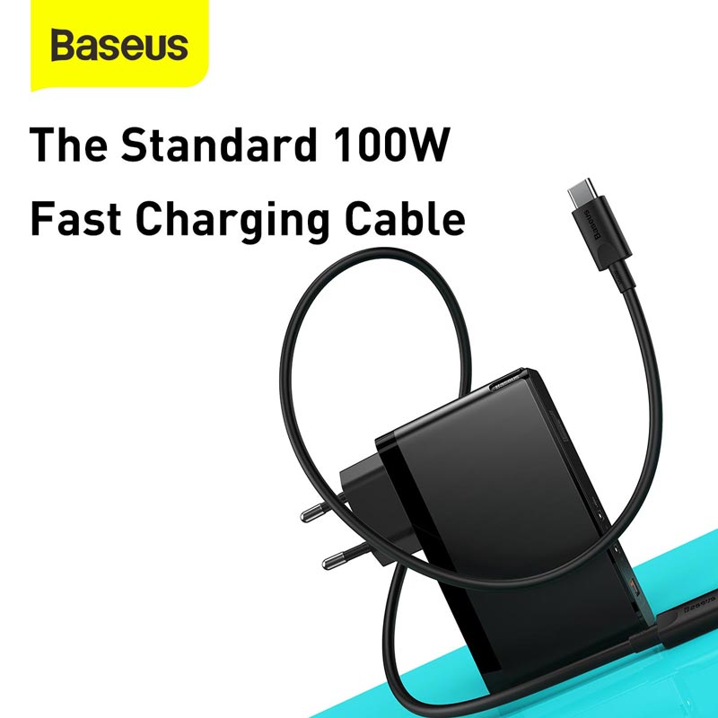 Baseus 120W Gan Charger Pd Snel Opladen 4.0 QC3.0 Quick Charge Usb Type C Fast Charger Met 100W type-C Kabel Voor Laptop Tablet