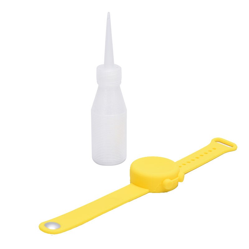 Distributeur de gel désinfectant pour les mains avec bracelet pour adultes et enfants + bouteille: Yl