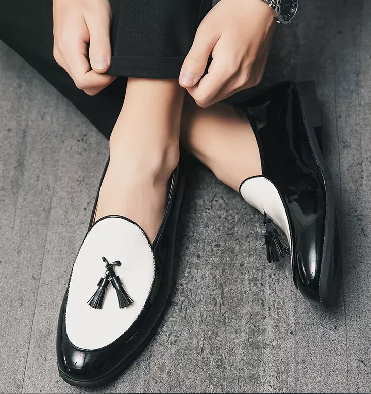 Chaussures pour hommes à la en cuir Pu moine sangle mocassins chaussures à la main décontracté formel chaussure d'affaires Zapatos De Hombre 4M937