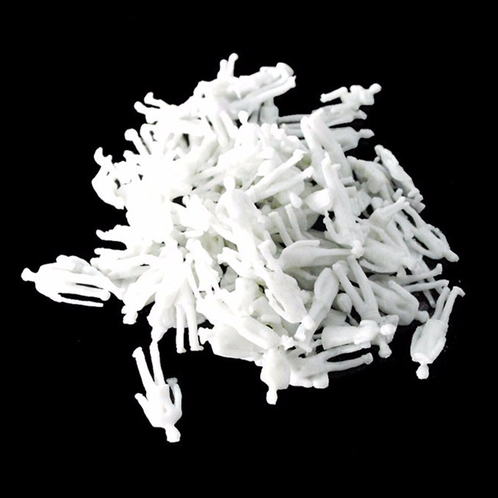 1;100 MIXED 100pcs miniature white figures Architectural model human scale HO model ABS plastic peoples 2.0cm