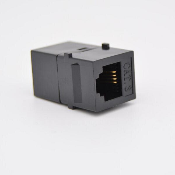 SeTo RJ11 Cat3 Black Telephone Module RJ11 Phone Connector Keystone For Wall Plate Socket