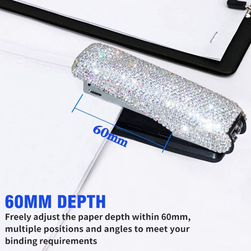 -Diamond Crystal Handmade Bling Dazzling Stapler for Office, School, or Home