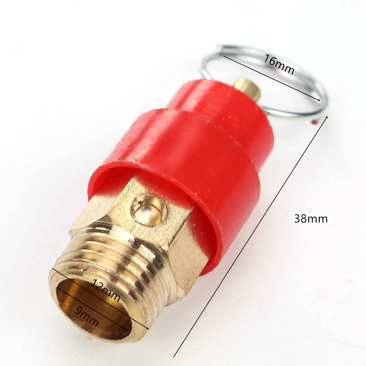 1pc Brass Safety Relief Valve 1/4'' BSP 120PSI Pressure Release Regulator 9mm Diameter For Air Compressor