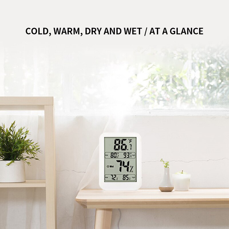 Digital Touch Screen Weather Station Displays Hygrometer Thermometer Indoor Outdoor Sensor Thermo-hygrometer Station^1