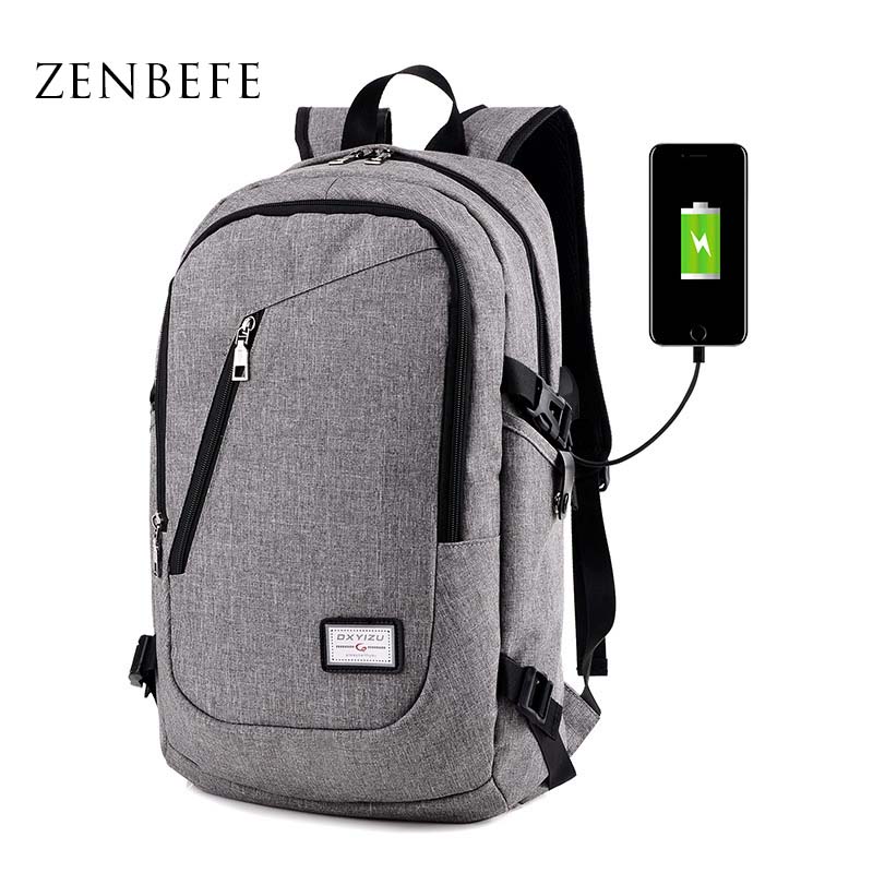 Zenbefe usb lade ryggsekk skolesekk pakke voksen student bag virksomhet ryggsekk datamaskin laptop ryggsekker student boksekker