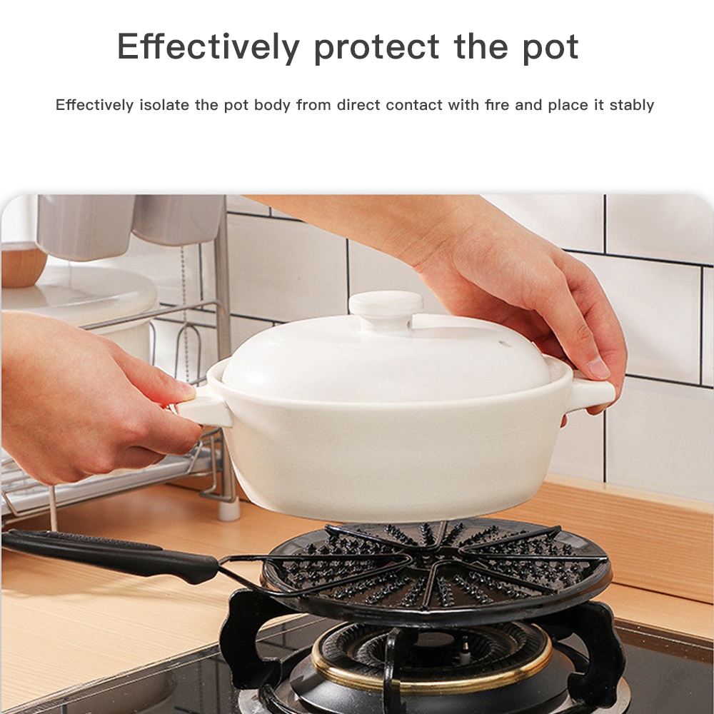 Wooden Handle Heat Diffuser Stove Pan Heat Diffuser Distributer Gas Stove Top Stovetop Heat Diffuser Reducer Kitchen Tool