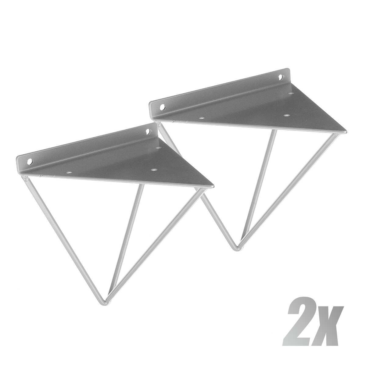 2 stk trekant foldebeslag metal tung støtteplanke vægmonteret bænk bord foldbar hylde beslag hjem møbler hardware: Grå