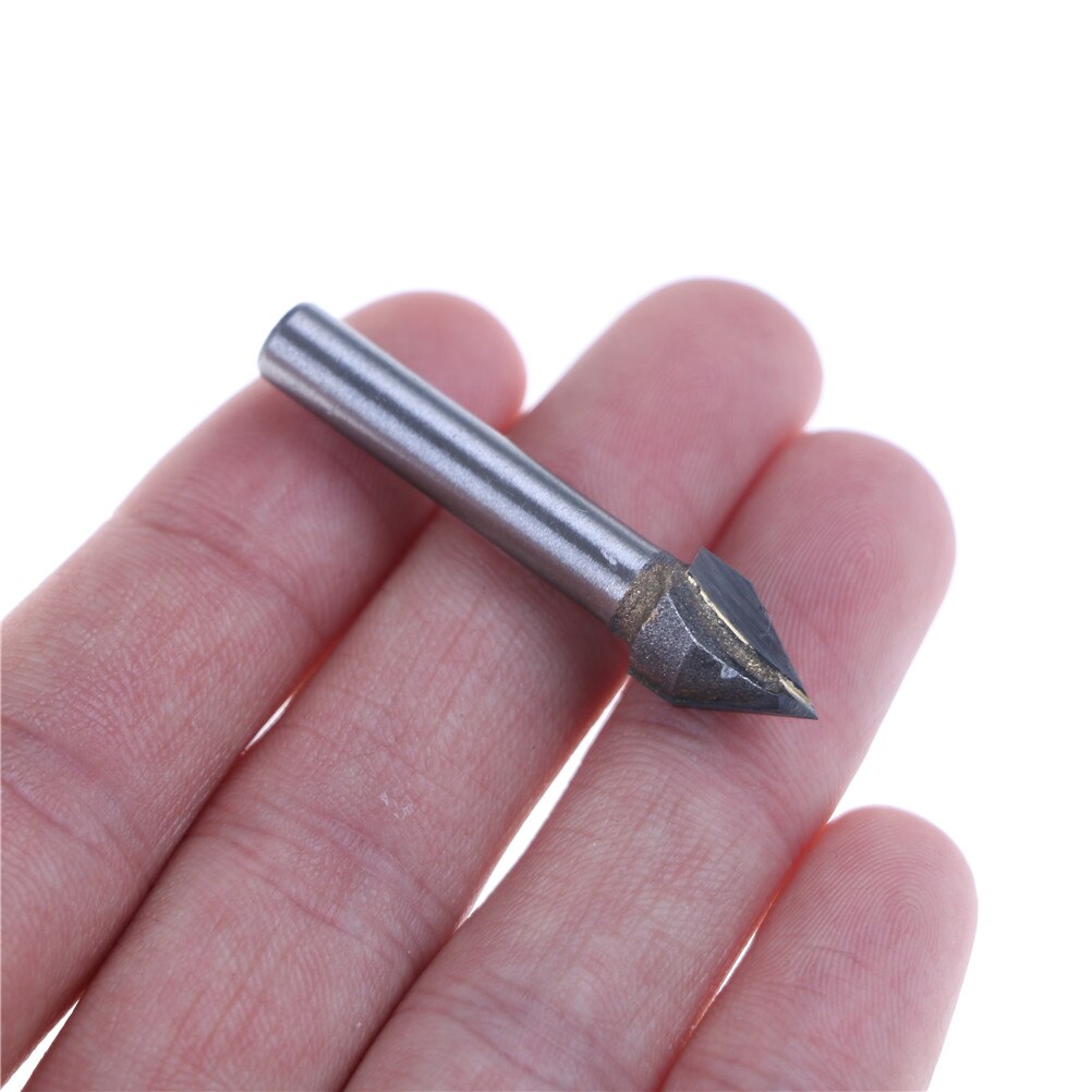 Tungsten Steel 60 Degree V Groove Bit CNC Router Shank Engraving Wood Working Tool 6x10mm