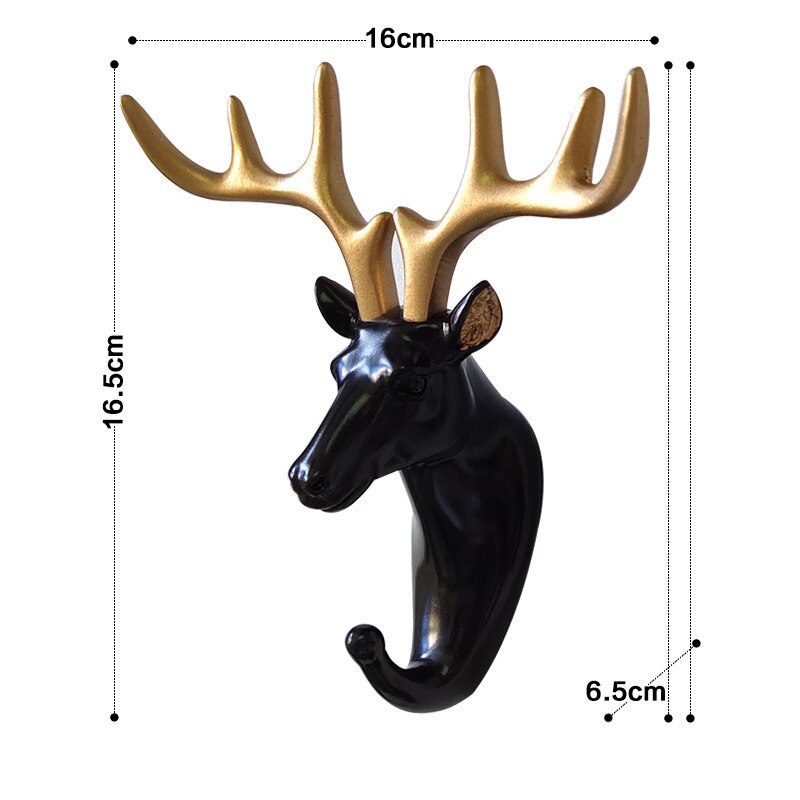Perchero con cabeza de Animal montado en la pared, Perchero de pared, caballo, jirafa, alce, elefante, gancho decorativo para decoración de habitación, accesorio de baño: DE