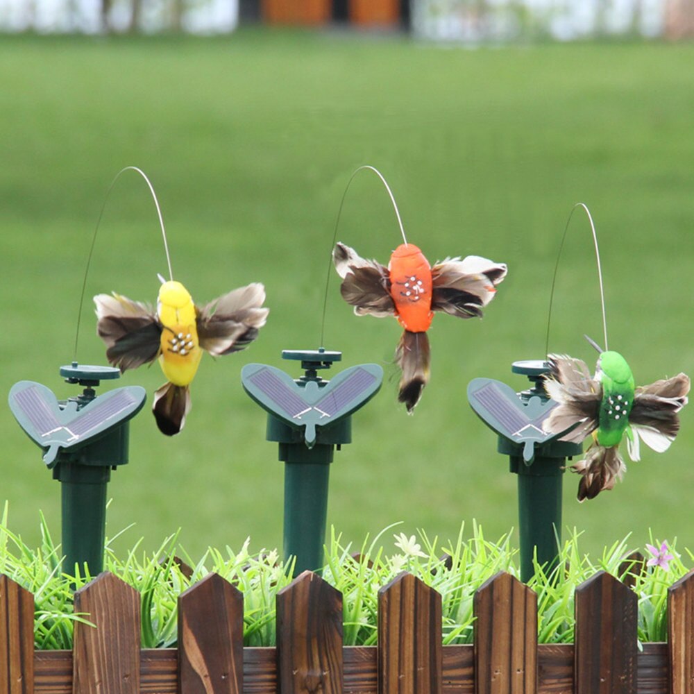 Mode Zonne-energie Vogel Solar Power Dancing Vliegende Fladderende Simulatie Vogel Tuin Decoratie