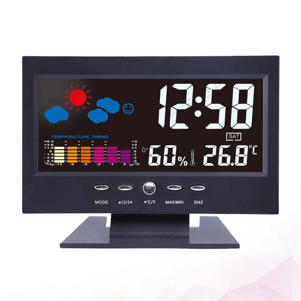 1pc wekkers met digitaal display, desktop, multifunctionele led-wekker met groot scherm, woondecoratie