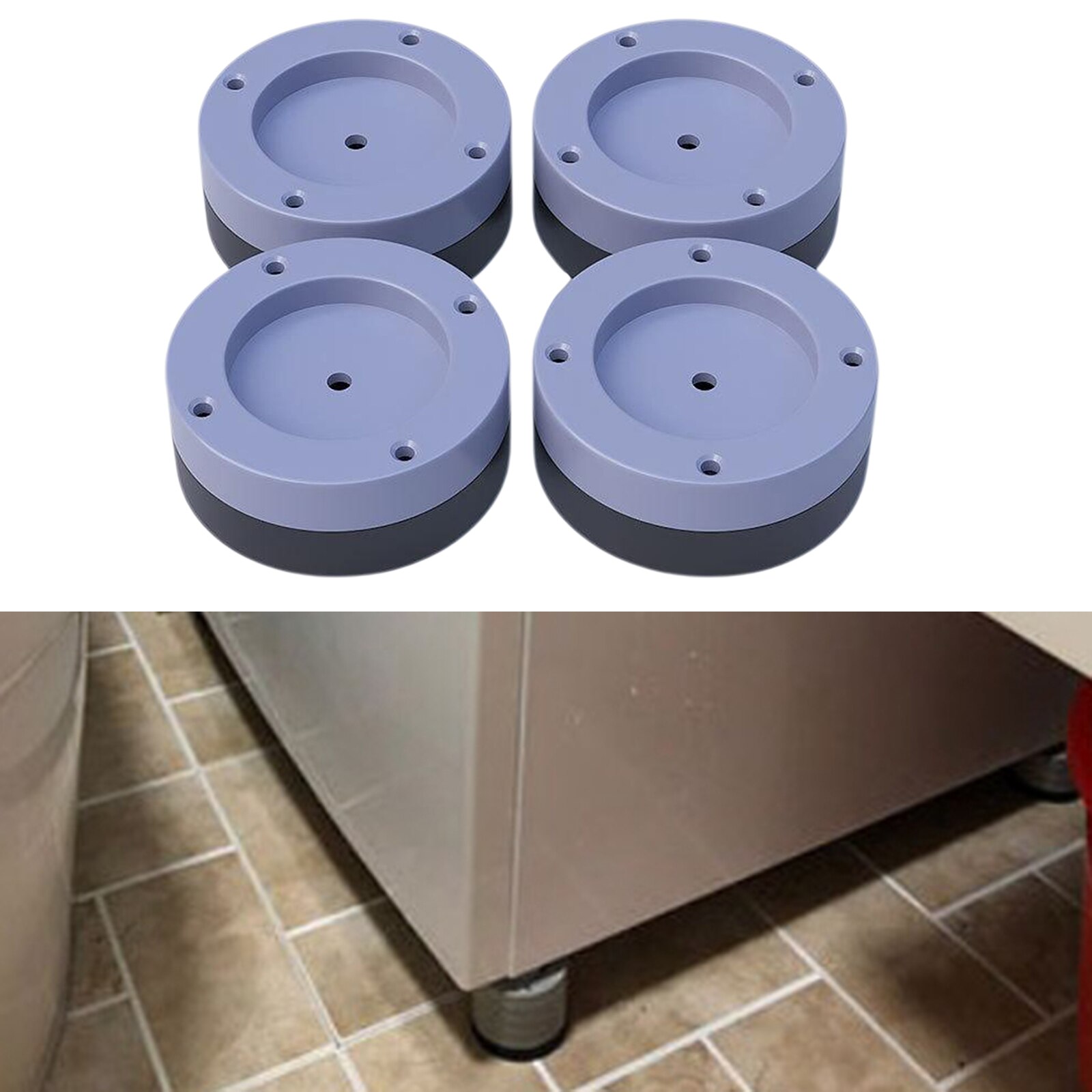 4x Rubber Anti Vibration Pads for Washing Machine and Dryers Shock Absorber Furniture Leveller Feet Mat: 1.5cm