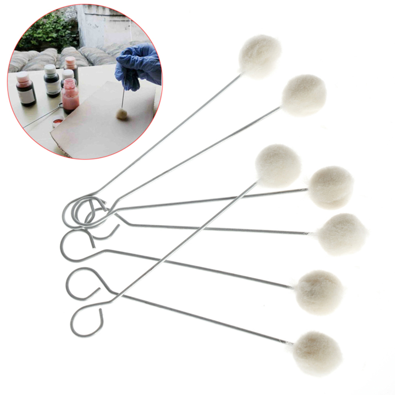 10 Pcs Leather Craft Wol Leer Dye Leer En Afwerking Applicator Kit Tool Diy Wol Bal