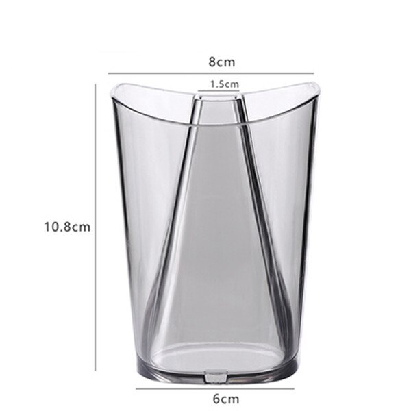 1/2/3Pcs Dual Purpose Transparante Eenvoud Tandenborstel Cup Plastic Beker Badkamer Koppels Tandenborstel Mok: Gray / 1pcs